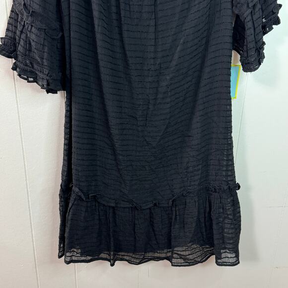CeCe Womens Mini Dress Size Medium Black Witchy Coquette Whimsigoth New - Picture 3 of 10
